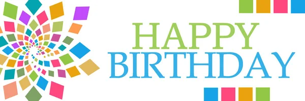 Happy Birthday Text Written Colorful Background — Stock Photo, Image