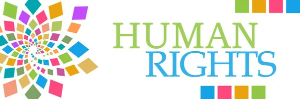 カラフルな背景に書かれた人権テキスト — ストック写真