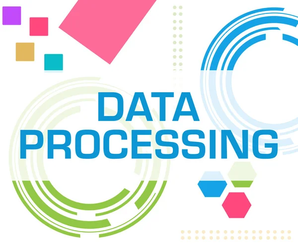 Data Processing Text Written Colorful Background — Stock Photo, Image