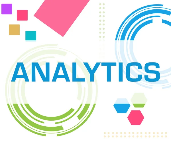 Analytics Text Written Colorful Background — Stock Photo, Image