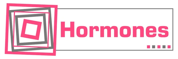 Hormoner Text Skriven Över Rosa Grå Bakgrund — Stockfoto