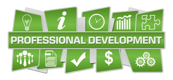 Professional Development Text Written Green Background — Stock Photo, Image