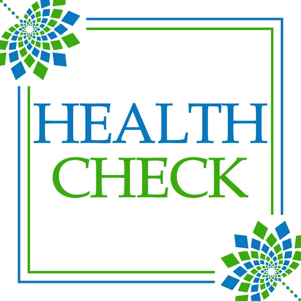 Texto Verificação Saúde Escrito Sobre Fundo Azul Verde — Fotografia de Stock