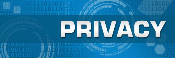 Privacy Tekst Geschreven Blauwe Achtergrond — Stockfoto