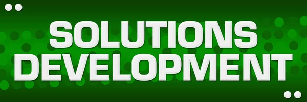 Solutions development text written over green background.