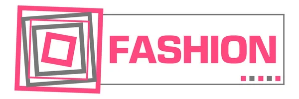Fashion Text Written Pink Grey Background — Stock Photo, Image