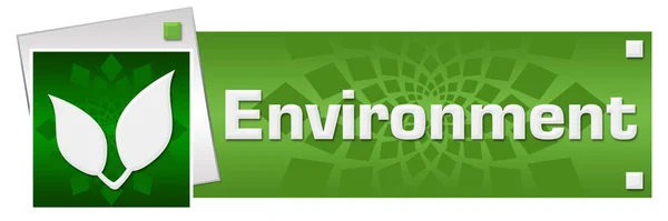 Miljötext Skriven Över Grön Bakgrund — Stockfoto