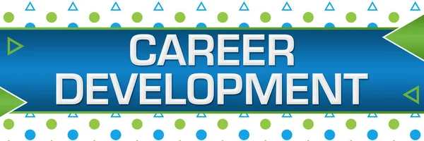 Career Development Text Written Green Blue Background — Stock Photo, Image