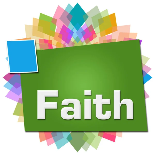 Faith Text Written Colorful Green Background — Fotografia de Stock