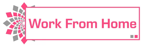 Work Home Text Written Pink Grey Background — 图库照片