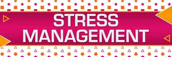 Text Zum Stressmanagement Auf Rosa Orangefarbenem Hintergrund — Stockfoto