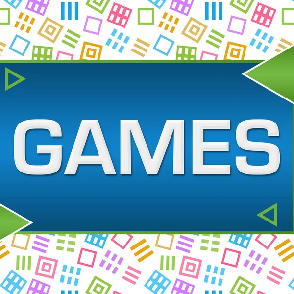 Games Tekst Geschreven Kleurrijke Achtergrond — Stockfoto
