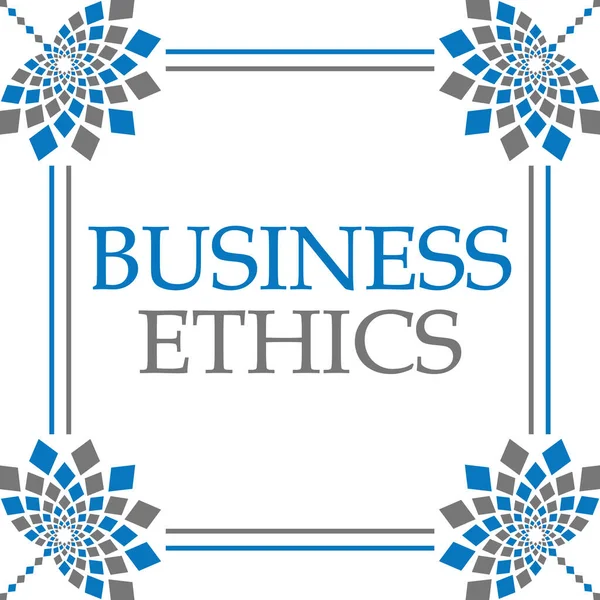 Business Ethics Text Written Blue Grey Background — Stock Photo, Image