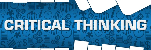 Mavi arkaplan üzerine yazılan eleştirel düşünme metni.