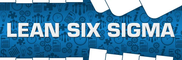 Lean Six Sigma Text Written Blue Background — Stock Photo, Image