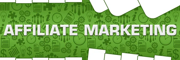 Texte Marketing Affilié Écrit Sur Fond Vert — Photo