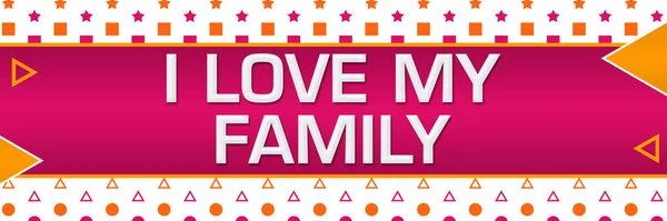 Love Family Text Written Pink Orange Background — Stock Photo, Image