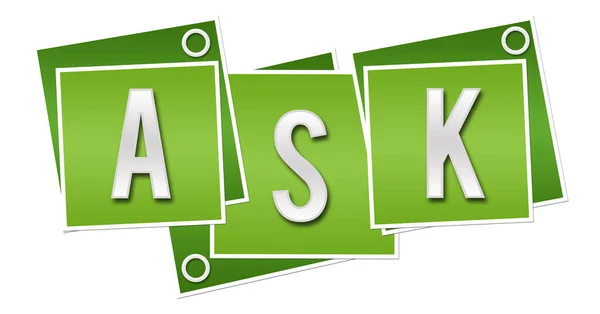 Ask Text Written Green Background — Stock Photo, Image