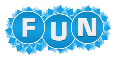 Mavi arkaplanda yazılmış eğlenceli metin.