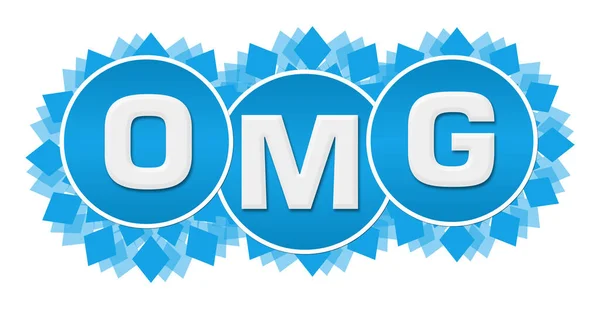 Omg Text Written Blue Background — Stock Photo, Image