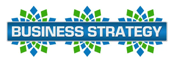 Κείμενο Επιχειρηματικής Στρατηγικής Γραμμένο Πράσινο Μπλε Φόντο — Φωτογραφία Αρχείου