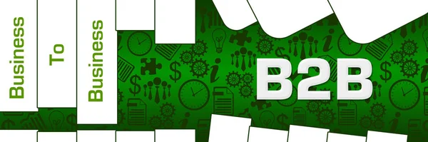 B2B Business Business Text Written Green Background — Stok fotoğraf