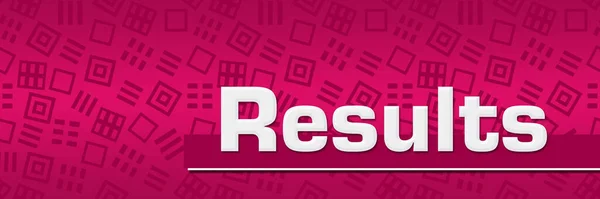 Results Text Written Pink Background — ストック写真