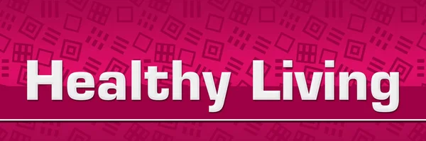 Healthy Living Text Written Pink Background — Fotografia de Stock