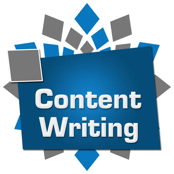 Content Writing Text Written Blue Grey Background — Stock Photo, Image