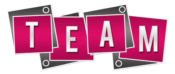 Team Text Written Pink Grey Background — Stock Photo, Image