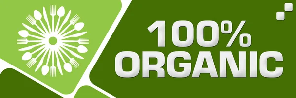 Organic Text Written Green Background — Stock Photo, Image