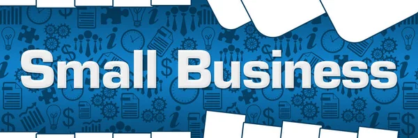 Kisvállalkozások Kékre Írt Szövege — Stock Fotó