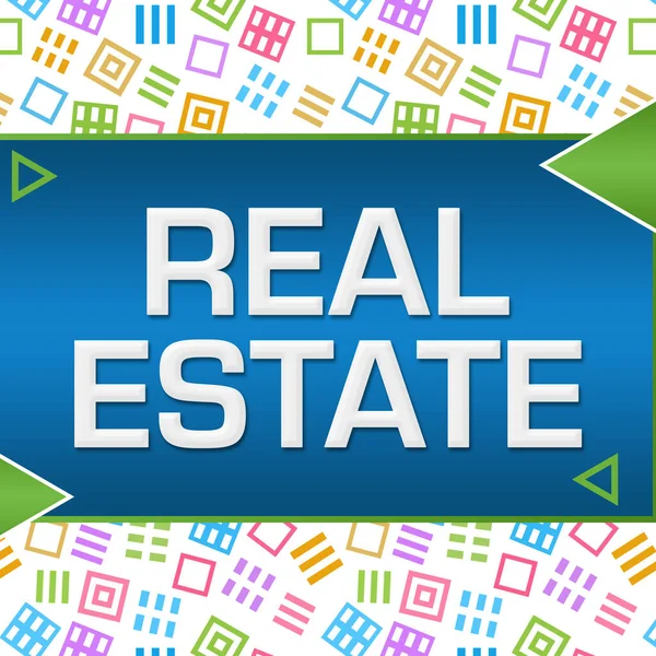 Real Estate Text Written Colorful Background — 图库照片