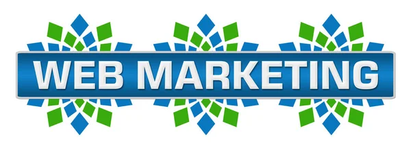 Web Marketing Tekst Geschreven Groen Blauwe Achtergrond — Stockfoto