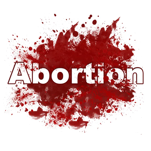 Aborto vermelho bagunçado Blot — Fotografia de Stock