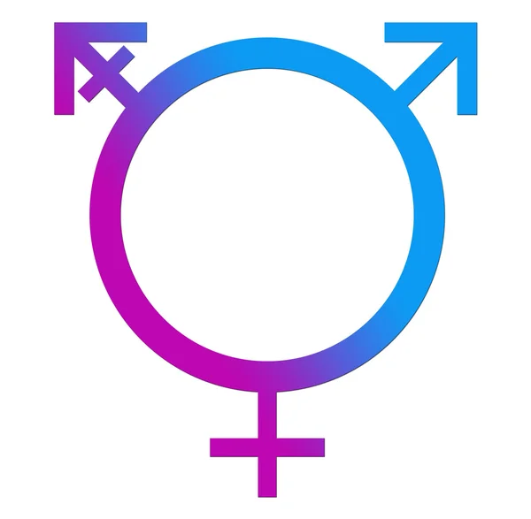 Третього гендерно синього рожевого кола — стокове фото