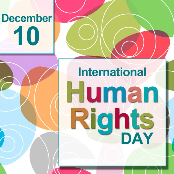 Human Rights Day Colorful Circles — Stock Photo, Image