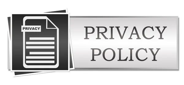 Privacy beleid grijze knopstijl — Stockfoto