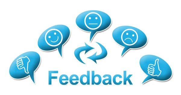 Feedback With comments Symbols Blue — Stock Photo, Image