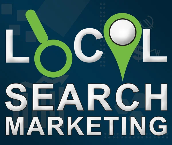 Local Search Markering Business Theme Background — Stock Photo, Image