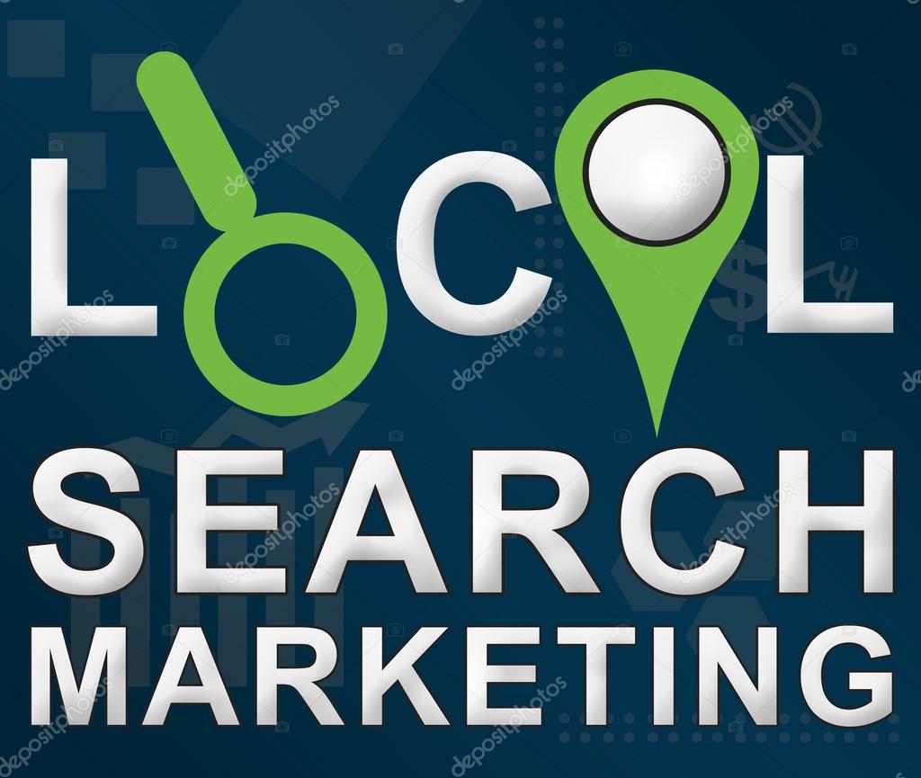 Local Search Markering Business Theme Background