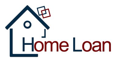 Home Loan Blue Red clipart