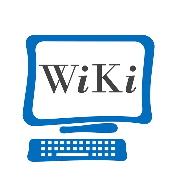 Wiki のコンピューター画面 — ストック写真