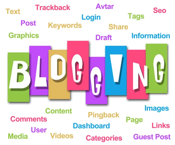 Blogging Colorful Stripes Code — Stock Photo, Image