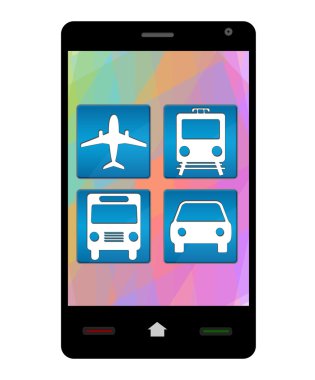 Smartphone seyahat simgeler