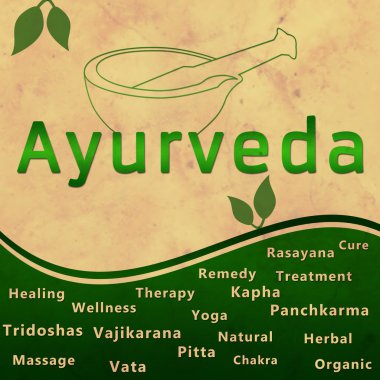 Ayurveda yeşil Grunge kare