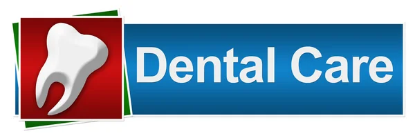 Dental Care Red Blue Green — Stock Photo, Image