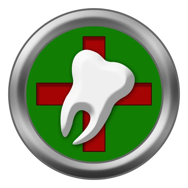 Czerwonego Krzyża dentystyczny ząb — Zdjęcie stockowe