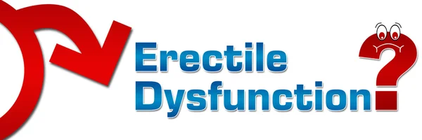 Erectiele disfunctie vraagteken symbool Banner — Stockfoto