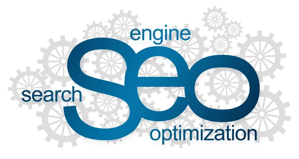 SEO Logotype met Gears — Stockfoto